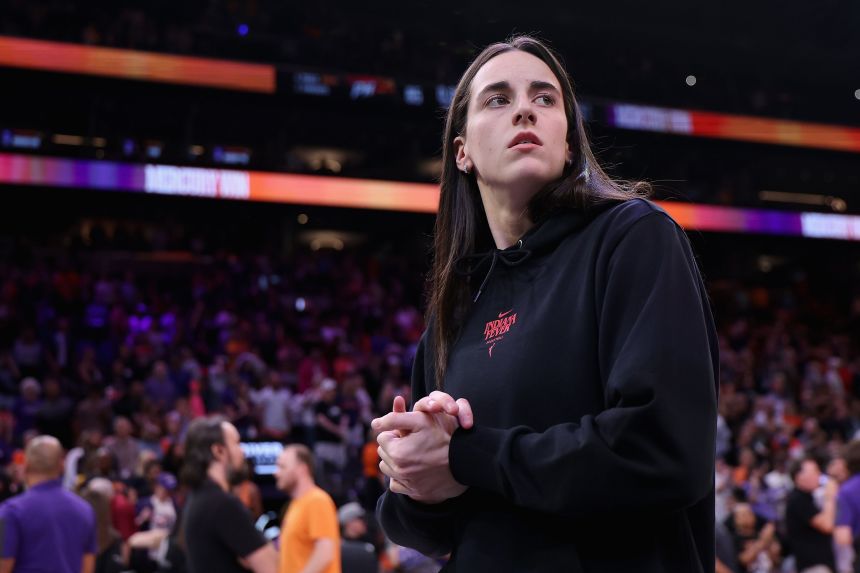 Caitlin Clark of the Indiana Fever walks off the court following her team's game against the Phoenix Mercury at PHX Arena on September 2, 2025.