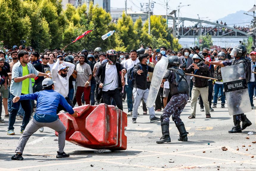 Thousands of demonstrators in Nepal took to the streets to demand that the government lift a social media ban.