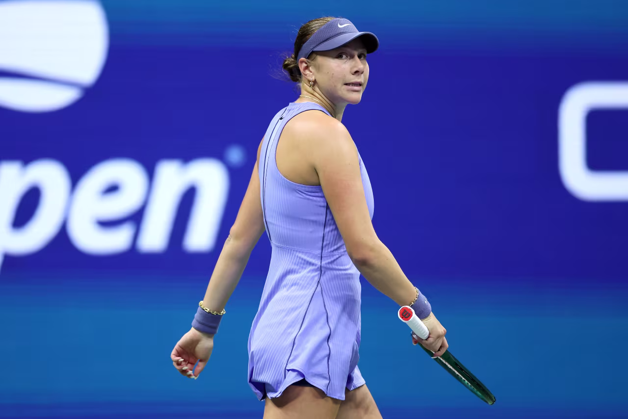 Amanda Anisimova during Thursday's match.