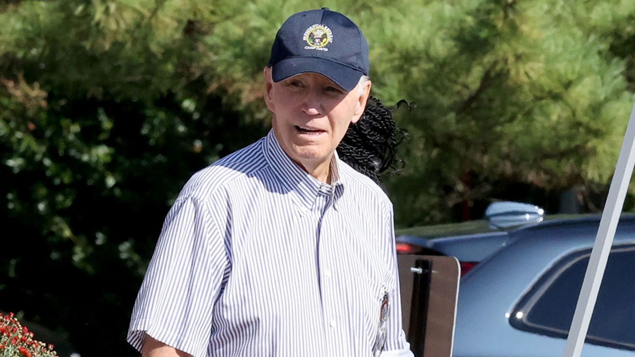 Joe Biden is seen at Janssen's Market on September 7, 2025 in Wilmington, Delaware.