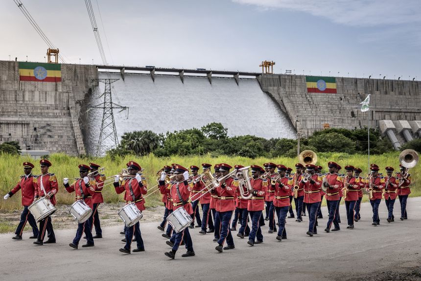 Members of the March band in the Republic of Ethiopia will perform in front of GERD before the official inauguration.