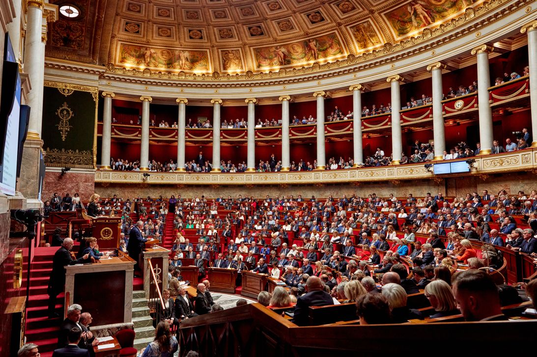Then-Prime Minister François Bayrou delivers a statement at the National Assembly ahead of a confidence vote on September 8, 2025, in Paris.