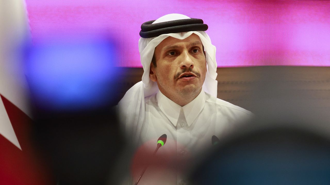 Qatar's Prime Minister and Foreign Minister Mohammed bin Abdulrahman al-Thani, pictured on Wednesday, condemned Israel's "criminal" attack on the capital Doha.