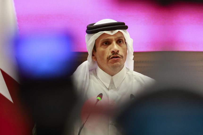 Qatar's Prime Minister Mohammed bin Abdulrahman bin Jassim Al Thani, pictured on Wednesday, condemned Israel's "criminal" attack on the capital Doha.