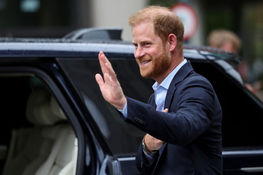 Prince Harry, pictured at the Centre for Blast Injury Studies at Imperial College in London on Wednesday, returned to Britain for a four-day trip this week.