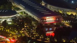 Taiwan Semiconductor Manufacturing Company (TSMC) Factory in Nanjing, Jiangsu Province, China on the evening of September 11, 2025.