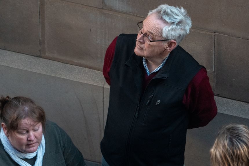 Ian Wilkinson, survivor and husband of the deceased Heather Wilkinson, arrives at the Supreme Court of Victoria on September 08, 2025 in Melbourne, Australia.