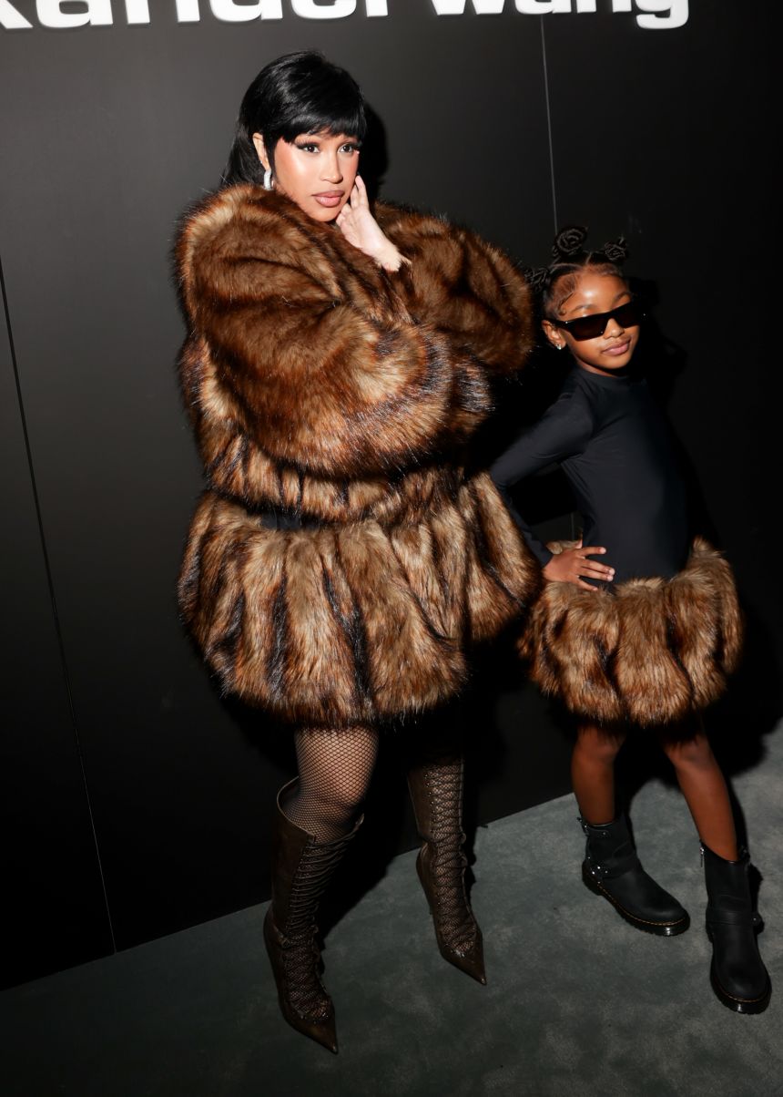 Cardi B and her daughter Kulture at Alexander Wang.