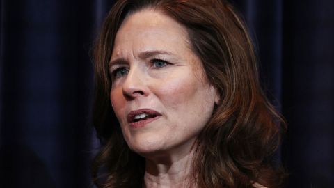 Supreme Court Justice Amy Coney Barrett at the Reagan Library in Simi Valley, California, on September 9, 2025.