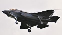 A US Marines' Lockheed Martin F35-B jet prepares to land at José Aponte de la Torre Airport, formerly Roosevelt Roads Naval Station, on September 13, 2025, in Ceiba, Puerto Rico. President Donald Trump is sending ten F-35 fighter jets to Puerto Rico as part of his war on drug cartels, sources familiar with the matter told AFP on September 5, as tensions mount with Venezuela over Washington's military build-up in the Caribbean. The planes will join US warships already deployed to the southern Caribbean as Trump steps up pressure on Venezuelan President Nicolas Maduro, whom the United States accuses of leading a drug cartel. The Trump administration recently carried out a drone strike in the southern Caribbean against a boat that had left Venezuela and was suspected of transporting drugs. Eleven people died in the attack. The president claimed that the vessel was operated by the Venezuelan gang Tren de Aragua. (Photo by Miguel J. Rodriguez Carrillo / AFP) (Photo by MIGUEL J. RODRIGUEZ CARRILLO/AFP via Getty Images)