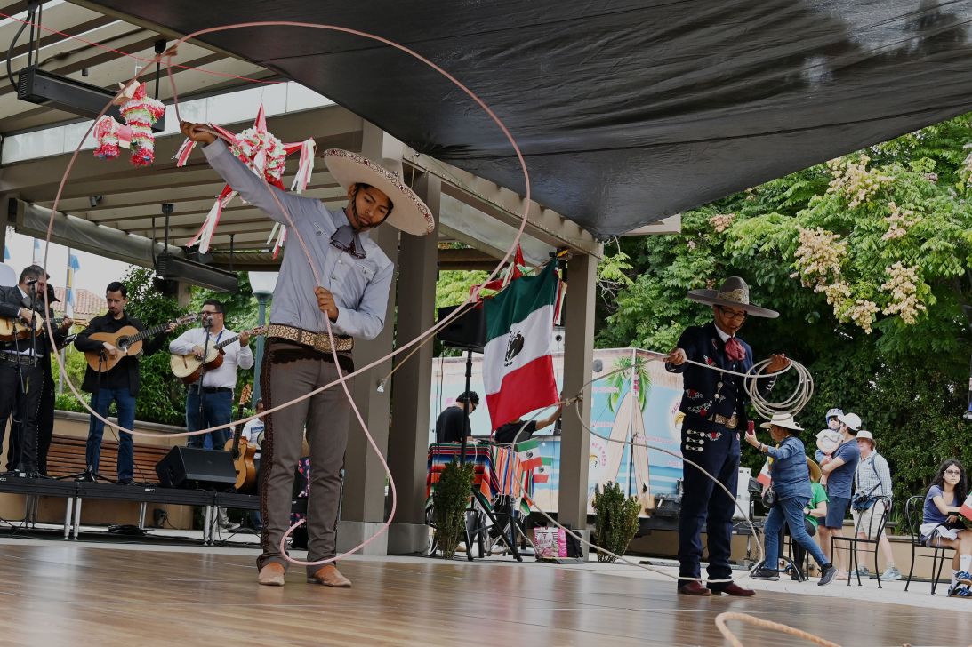 Young members of the Los Charros de Rancho del Sol de San Ysidro performed rope skills during a celebration organized by the Mexican Consulate in San Diego on September 13.