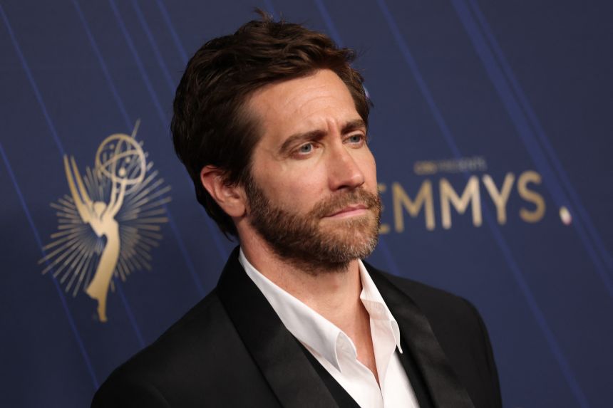 Jake Gyllenhaal arrives for the 77th Primetime Emmy Awards at the Peacock Theatre at LA Live in Los Angeles on September 14.
