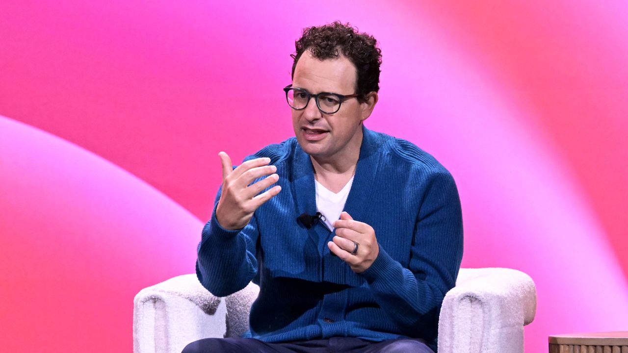 Anthropic CEO Dario Amodei speaks in San Francisco, California, on September 4.