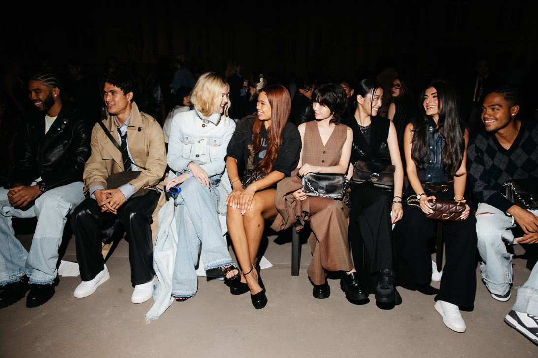 Coach's busy front row included Jayson Tatum, Charles Melton, Elle Fanning, Storm Reid, Jeon Soyeon, Koki and Toni Breidinger.