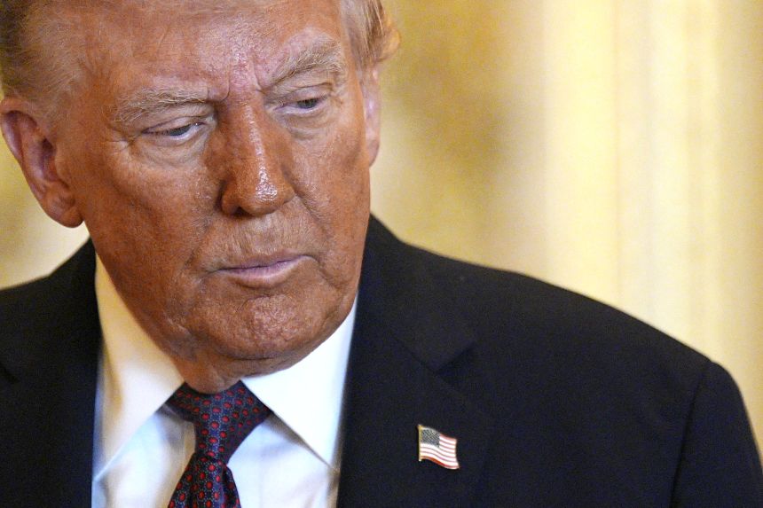 President Donald Trump is seen in Windsor, England on Wednesday.