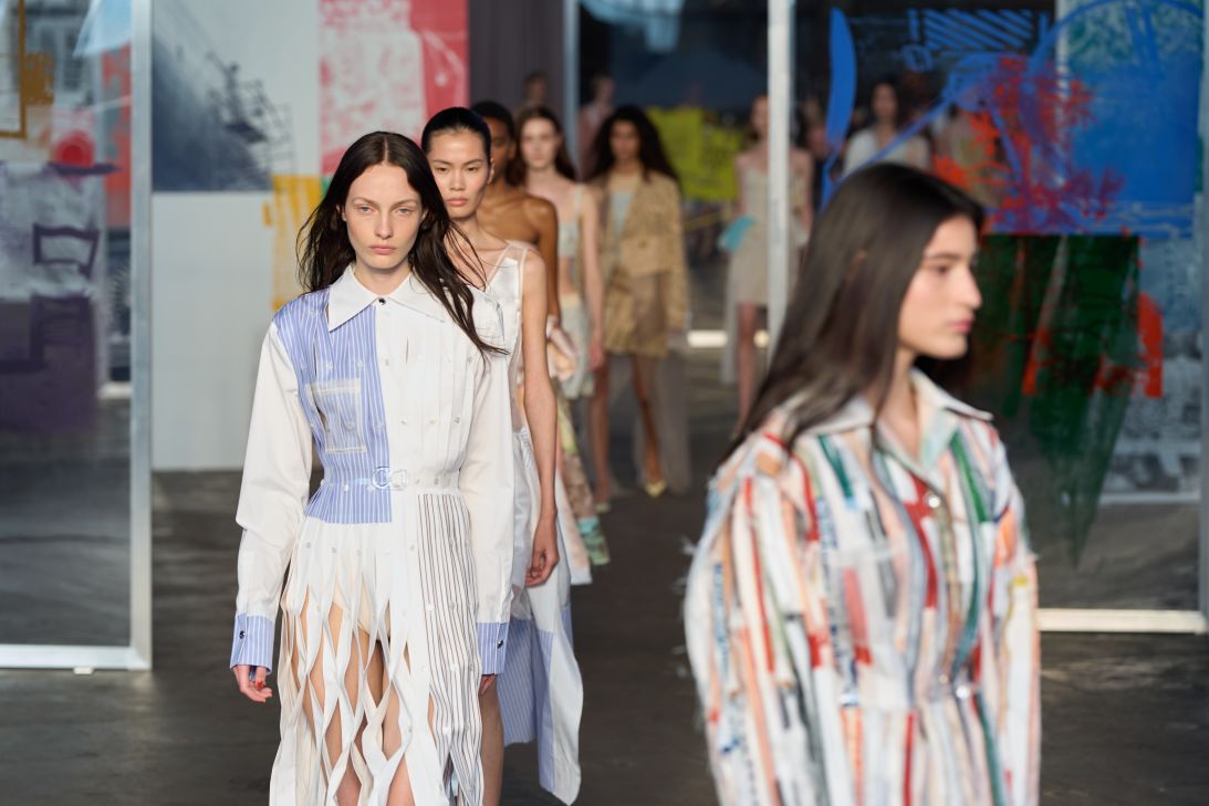 Jason Wu partnered with the Robert Rauschenberg Foundation for the artist's centennial, taking inspiration from two series of collages for the Spring-Summer 2026 collection.