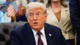 WASHINGTON, DC - SEPTEMBER 15:  U.S. President Donald Trump delivers remarks before signing a Presidential Memorandum in the Oval Office on September 15, 2025 in Washington, DC. Trump signed a memorandum that will send members of the National Guard and federal law enforcement agencies to Memphis, Tennessee, in an effort to decrease crime in the city.  (Photo by Kevin Dietsch/Getty Images)