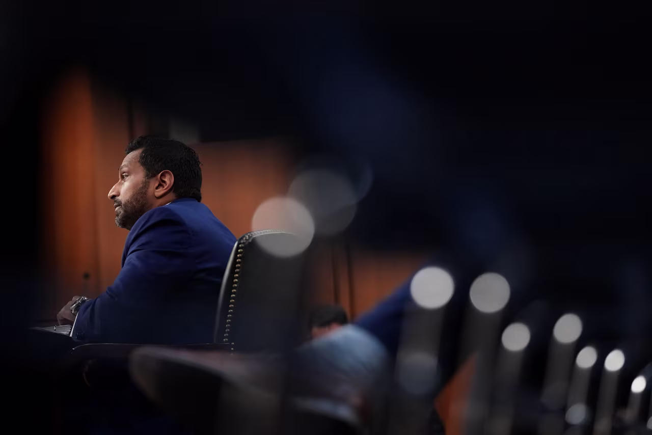 FBI Director Kash Patel testifies before the Senate Judiciary Committee in the Hart Senate Office Building on Capitol Hill on Tuesday.