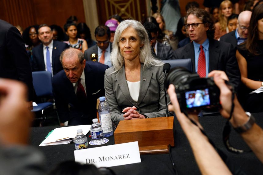 Former CDC Director Dr. Susan Monarez said at a Senate hearing Wednesday that HHS Secretary Robert F. Kennedy Jr. wanted her to pledge to sign off on vaccine recommendations even before they were made.