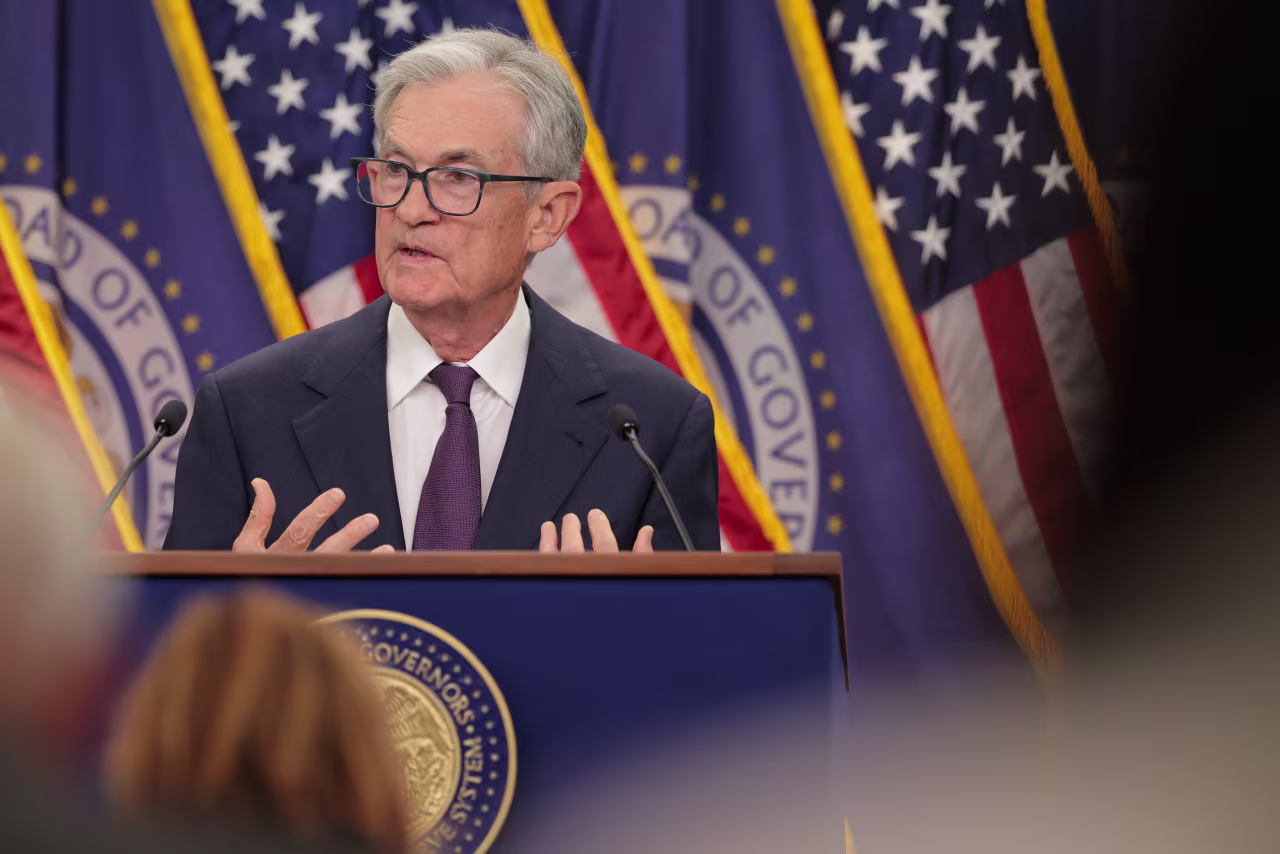 Federal Reserve Chair Jerome Powell speaks during a news conference following a two-day meeting of the Federal Open Market Committee at the Federal Reserve on September 17 in Washington, DC.