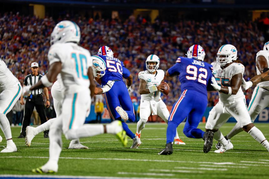 The interception thrown by Tagovailoa (No. 1) was the only turnover by either team.