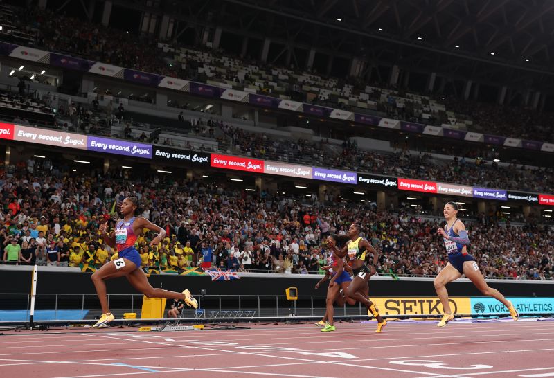 Noah Lyles wins his fourth 200-meter world title while Melissa