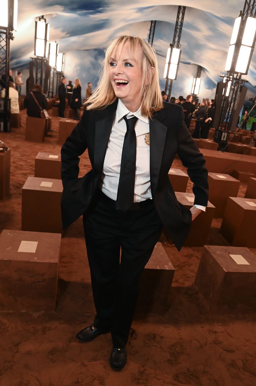 Model Twiggy, aka Dame Lesley Lawson, was among the many beloved British stars in attendance.