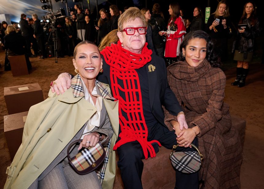 Vanessa Williams, Elton John and Olivia Dean were among the starry guest list at the Burberry fashion show on Monday night.