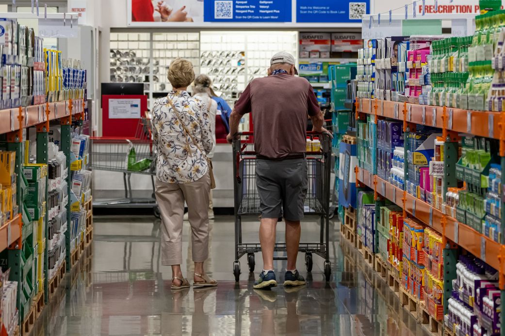Shoppers inside a store in Napa, California, on September 22.