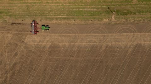 Farmland is prepared for soybean planting near Rosario, Argentina, on Tuesday, Sept. 23, 2025. President Javier Milei temporarily scrapped export tariffs on all of Argentina's crop cargoes in a bid to bring dollars into the country to shore up a market sell-off before a crucial midterm election. Photographer: Sebastian Lopez Brach/Bloomberg via Getty Images