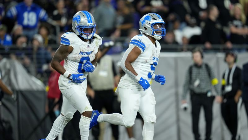 Lions’ rushing attack has historic performance as Detroit powers to shootout victory over Ravens