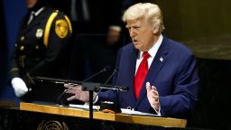 NEW YORK, NEW YORK - SEPTEMBER 23: U.S. President Donald Trump speaks during the 80th session of the UN’s General Assembly (UNGA) at the United Nations headquarters on September 23, 2025 in New York City. World leaders convened for the 80th Session of UNGA, with this year’s theme for the annual global meeting being “Better together: 80 years and more for peace, development and human rights.” (Photo by Chip Somodevilla/Getty Images)