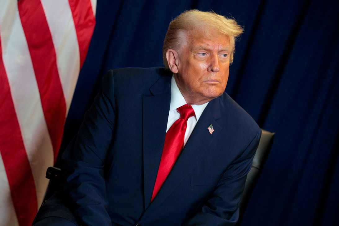 US President Donald Trump looks on during a meeting at the 80th session of the UN’s General Assembly in September.
