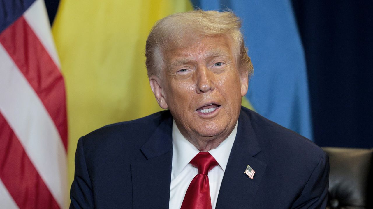 NEW YORK, NEW YORK - SEPTEMBER 23: U.S. President Donald Trump speaks during a bilateral meeting with President of Ukraine Volodymyr Zelensky at the 80th session of the UN’s General Assembly (UNGA) at the United Nations headquarters on September 23, 2025 in New York City. World leaders convened for the 80th Session of UNGA, with this year’s theme for the annual global meeting being “Better together: 80 years and more for peace, development and human rights.” (Photo by Chip Somodevilla/Getty Images)