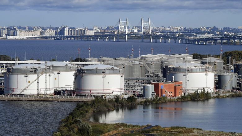The oil terminal in Saint Petersburg, Russia, on September, 26.