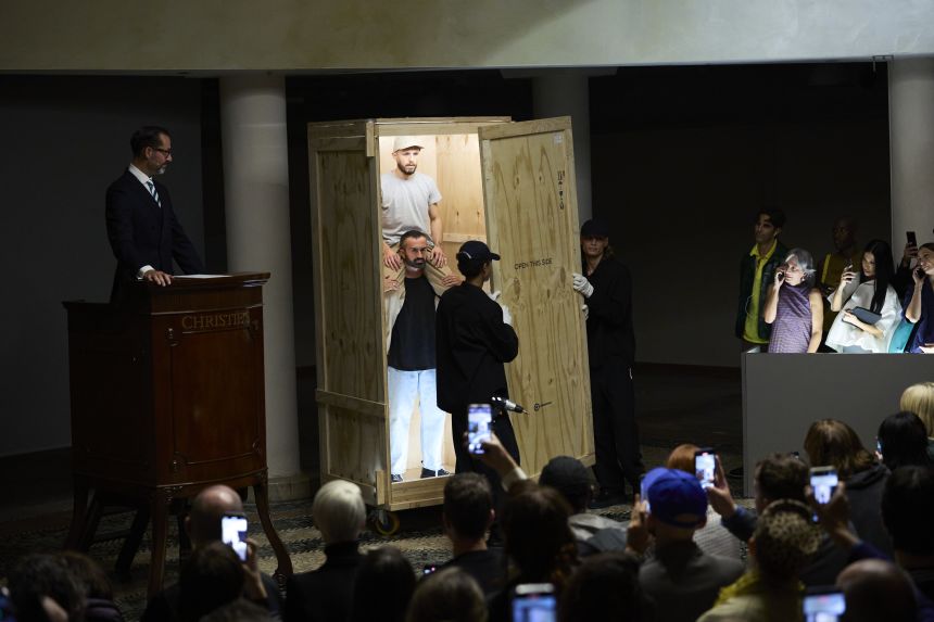A fictional auction of Sunnei founders Simone Rizzo and Loris Messina was a precursor to the news that they were exiting the brand.