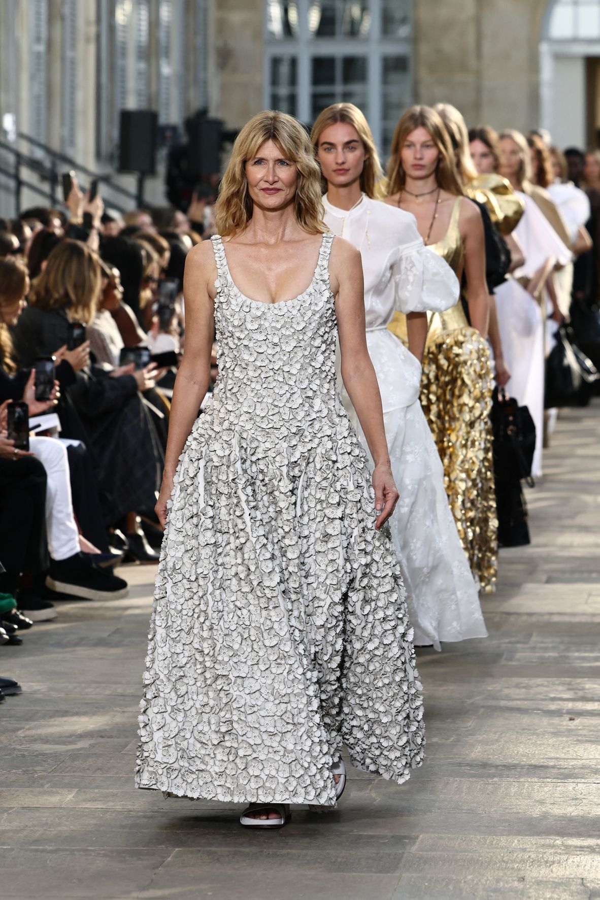 US actor Laura Dern leads the finale for the Gabriela Hearst Spring-Summer 2026 show.