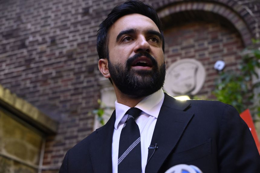 New York mayoral candidate Zohran Mamdani speaks at a press conference in the Bronx on October 1, 2025.