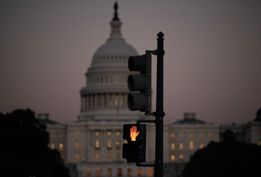 The US Capitol seen in Washington, DC, on October 1, 2025, the first day of the US federal government shutdown.