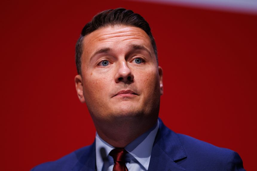 Health Secretary Wes Streeting, pictured in Liverpool in September, denied plotting to oust Starmer.