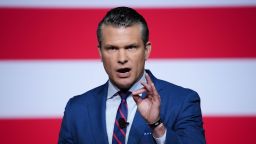 Secretary of Defense Pete Hegseth speaks to senior military leaders at Marine Corps Base Quantico on September 30, 2025.