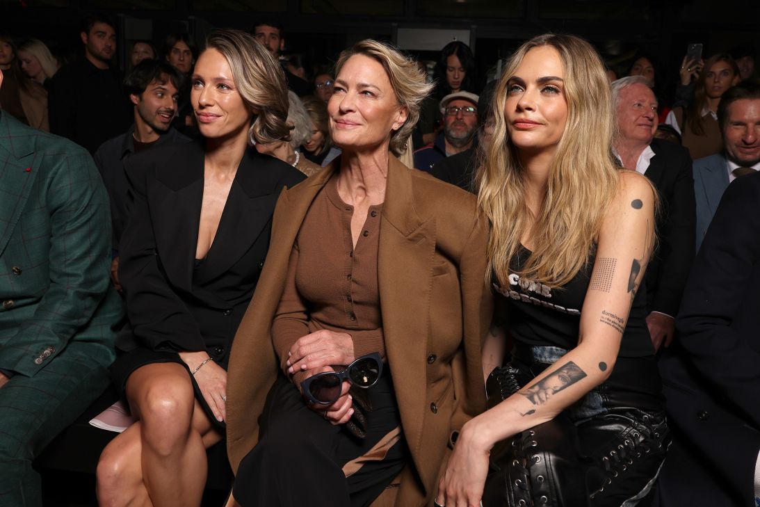 Models and actors, including Dylan Penn, Robin Wright and Cara Delevingne, sat on the front row of Stella McCartney's Spring-Summer 2026 show.