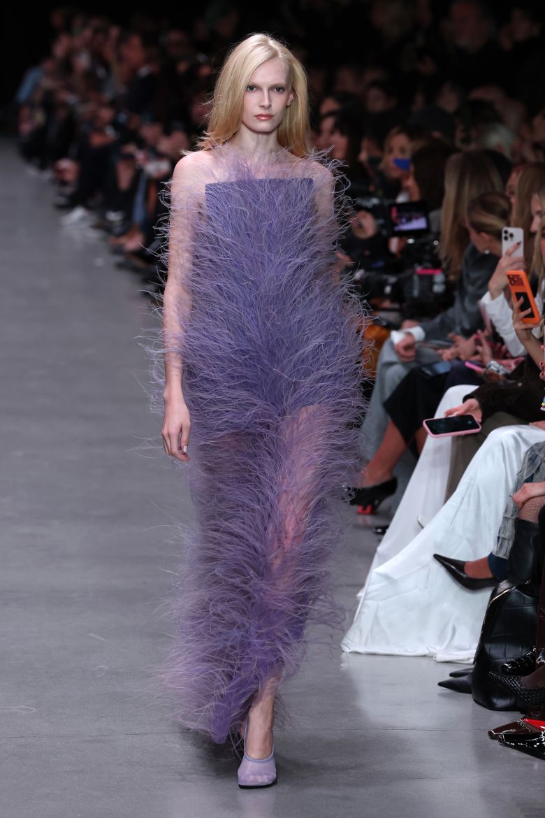 ... and featured faux feathers, or 