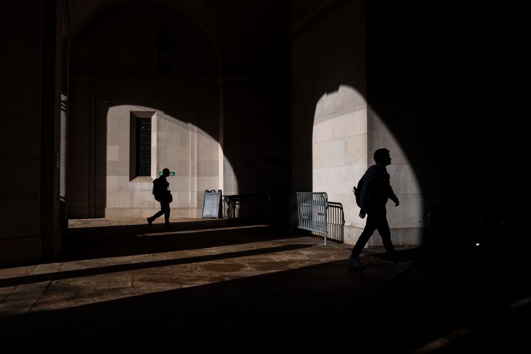 The Federal Triangle metro station in Washington, DC, on October 2. President Donald Trump is weighing slashing "thousands" of federal jobs as the White House looks to ratchet up pressure on Democrats to end a government shutdown.