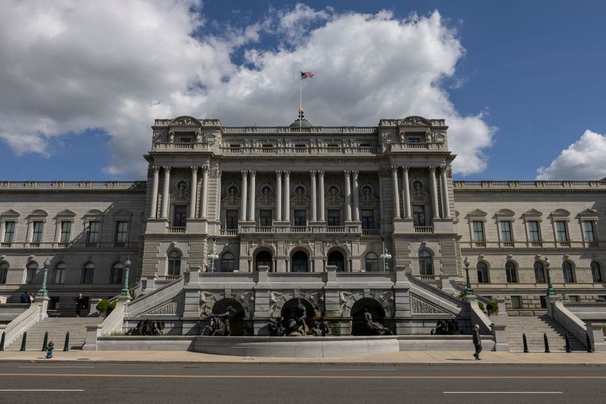 The Library of Congress in Washington, DC, is seen on October 2, 2025.