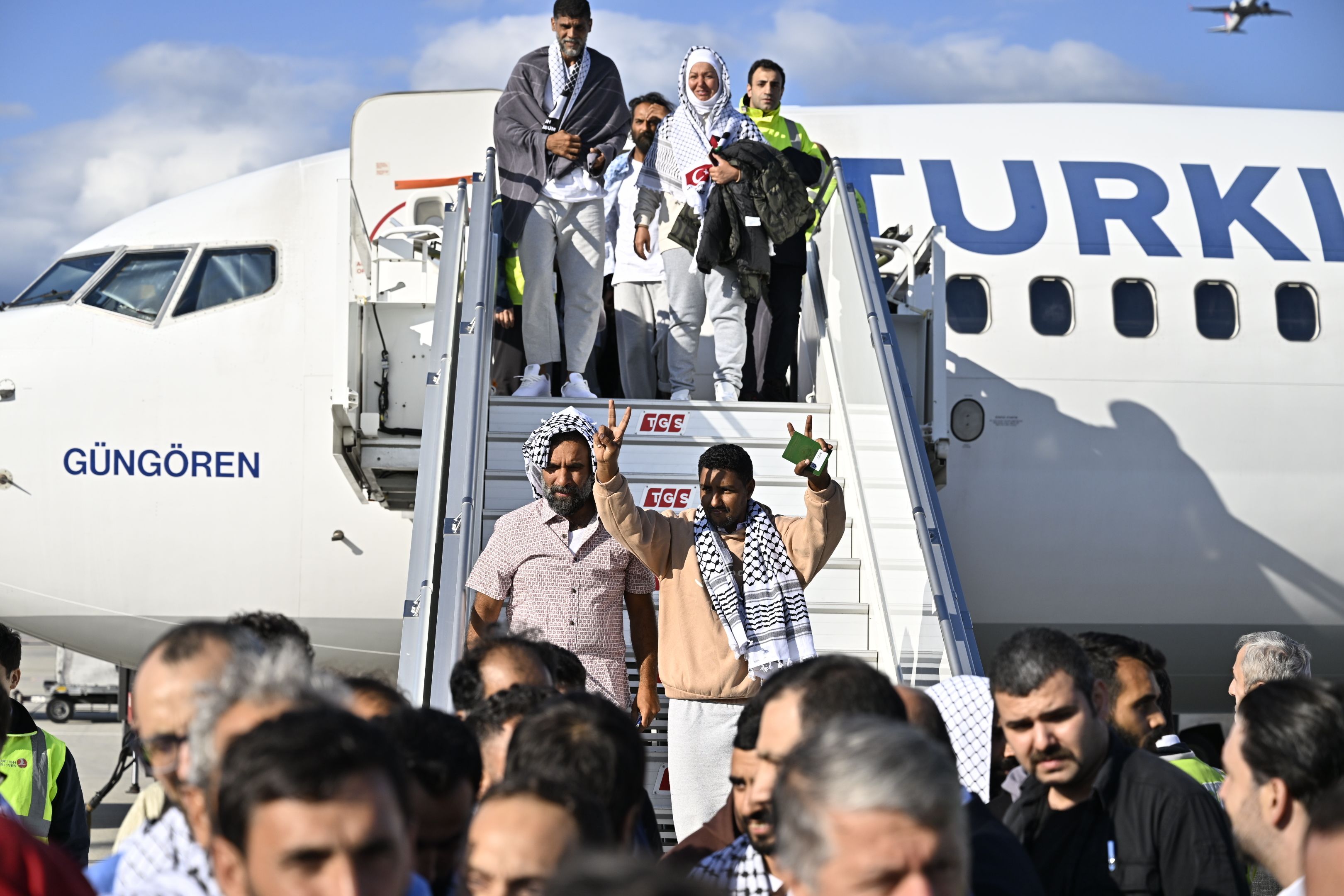 Activists from the Global Sumud Flotilla, welcomed in Istanbul after being detained