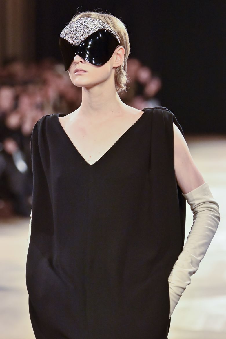 The opening look had nods to Balenciaga's history and the designers that came before Piccioli.