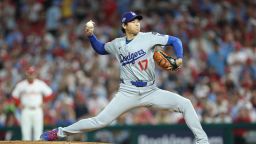 Shohei Ohtani pitched in a playoff game for the very first time on Saturday night.