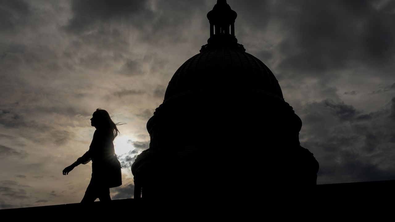 The US Capitol in Washington, DC, US, on Tuesday, Oct. 7, 2025. The White House is considering not paying federal employees for days they have been furloughed during the shutdown, according to a person familiar with the matter, a move that could run afoul of a law that mandates workers get backpay once the government re-opens.