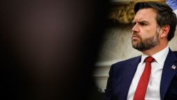 Vice President JD Vance sits in the Oval Office on October 9, during a meeting between President Donald Trump and Finnish President Alexander Stubb.